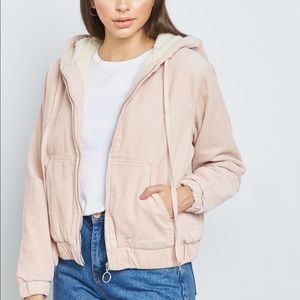 Forever21 Pink corduroy hoodie